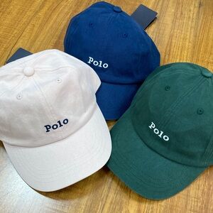 Polo by Ralph Lauren Pink, Navy & Green Baseball Caps - Trio